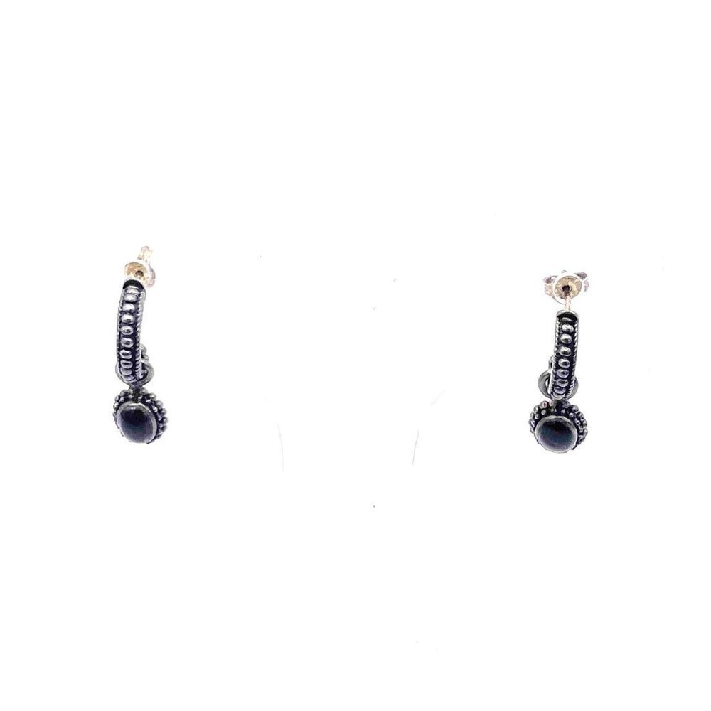 NF 925 Sterling Silver Dangle Drop Gemstone Charm Earrings Butterfly Closure
